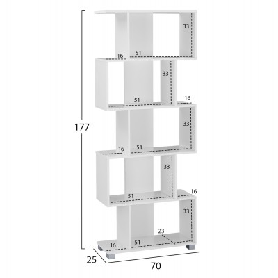 ΒΙΒΛΙΟΘΗΚΗ ΜΕΛΑΜΙΝΗΣ HM2385.04 ΛΕΥΚΗ 70x25x177 εκ. ΒΙΒΛΙΟΘΗΚΗ ΜΕΛΑΜΙΝΗΣ HM2385.04 ΛΕΥΚΗ 70x25x177 εκ.