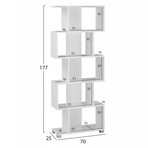 ΒΙΒΛΙΟΘΗΚΗ ΜΕΛΑΜΙΝΗΣ HM2385.04 ΛΕΥΚΗ 70x25x177 εκ. Έπιπλα Γραφείου ΒΙΒΛΙΟΘΗΚΗ ΜΕΛΑΜΙΝΗΣ HM2385.04 ΛΕΥΚΗ 70x25x177 εκ. Έπιπλα Γραφείου