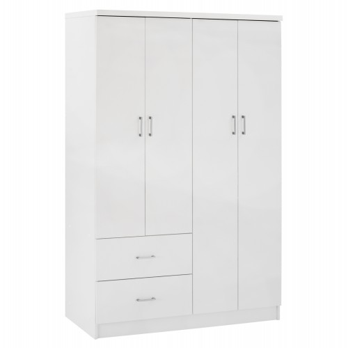 ΝΤΟΥΛΑΠΑ 4ΦΥΛΛΗ ME 2 ΣΥΡΤΑΡΙΑ BLAKELY HM339.05 ΛΕΥΚΗ 120Χ42,5Χ180,5 εκ. Υπνοδωμάτιο