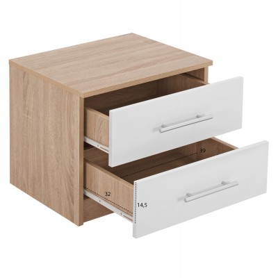 ΚΟΜΟΔΙΝΟ ΜΕΛΑΜΙΝΗΣ HM2220.06 SONAMA - ΛΕΥΚΟ 48x40,5x41,5 εκ. Υπνοδωμάτιο