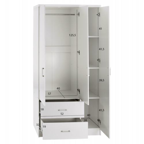 ΝΤΟΥΛΑΠΑ 3ΦΥΛΛΗ ME 2 ΣΥΡΤΑΡΙΑ CAESAR HM340.05 ΛΕΥΚΗ 89x42,5x181 εκ. Υπνοδωμάτιο ΝΤΟΥΛΑΠΑ 3ΦΥΛΛΗ ME 2 ΣΥΡΤΑΡΙΑ CAESAR HM340.05 ΛΕΥΚΗ 89x42,5x181 εκ. Υπνοδωμάτιο