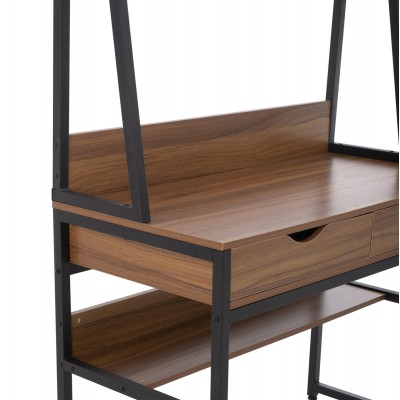 ΓΡΑΦΕΙΟ ΜΕ ΒΙΒΛΙΟΘΗΚΗ ΚΑΡΥΔΙ & ΜΕΤΑΛΛΙΚΟ ΜΑΥΡΟ ΣΚΕΛΕΤΟ HM2390.12 100x48x139 εκ. Έπιπλα Γραφείου ΓΡΑΦΕΙΟ ΜΕ ΒΙΒΛΙΟΘΗΚΗ ΚΑΡΥΔΙ & ΜΕΤΑΛΛΙΚΟ ΜΑΥΡΟ ΣΚΕΛΕΤΟ HM2390.12 100x48x139 εκ. Έπιπλα Γραφείου