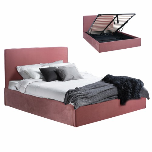 ΚΡΕΒΑΤΙ ALLIE HM584.12 160Χ200 ΜΕ ΑΠΟΘΗΚΕΥΤΙΚΟ ΧΩΡΟ ΣΑΠΙΟ ΜΗΛΟ Υπνοδωμάτιο
