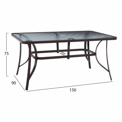 ΤΡΑΠΕΖΙ BRUNO 150X90Χ75Υεκ. ΜΕΤΑΛΛΙΚΟ ΟΡΘΟΓΩΝΙΟ ΚΑΦΕ ΜΕ ΤΡΥΠΑ ΟΜΠΡΕΛΑΣ Φ38 HM5145.12 ΤΡΑΠΕΖΙ BRUNO 150X90Χ75Υεκ. ΜΕΤΑΛΛΙΚΟ ΟΡΘΟΓΩΝΙΟ ΚΑΦΕ ΜΕ ΤΡΥΠΑ ΟΜΠΡΕΛΑΣ Φ38 HM5145.12