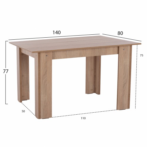 ΤΡΑΠΕΖΙ ΚΟΥΖΙΝΑΣ 140x80x77Υεκ. SONAMA OAK HM2429.01 Σαλόνι ΤΡΑΠΕΖΙ ΚΟΥΖΙΝΑΣ 140x80x77Υεκ. SONAMA OAK HM2429.01 Σαλόνι
