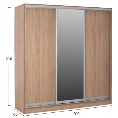ΝΤΟΥΛΑΠΑ 3ΦΥΛΛΗ ΣΥΡΟΜΕΝΗ ΜΕ ΚΑΘΡΕΠΤΗ SONAMA OAK HM2435 200X60X210Υεκ ΝΤΟΥΛΑΠΑ 3ΦΥΛΛΗ ΣΥΡΟΜΕΝΗ ΜΕ ΚΑΘΡΕΠΤΗ SONAMA OAK HM2435 200X60X210Υεκ