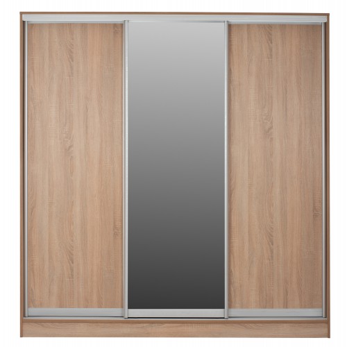 ΝΤΟΥΛΑΠΑ 3ΦΥΛΛΗ ΣΥΡΟΜΕΝΗ ΜΕ ΚΑΘΡΕΠΤΗ SONAMA OAK HM2435  200X60X210Υεκ Υπνοδωμάτιο