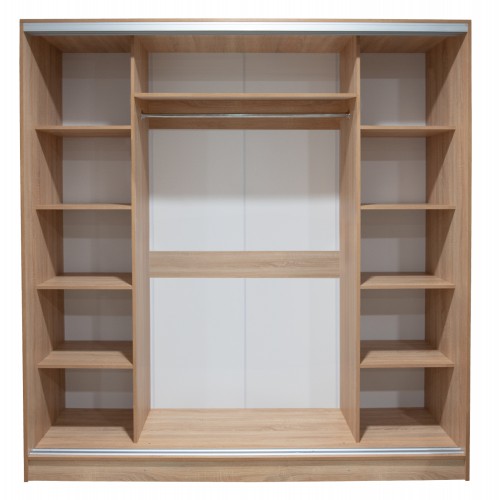ΝΤΟΥΛΑΠΑ 3ΦΥΛΛΗ ΣΥΡΟΜΕΝΗ ΜΕ ΚΑΘΡΕΠΤΗ SONAMA OAK HM2435  200X60X210Υεκ Υπνοδωμάτιο
