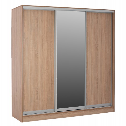 ΝΤΟΥΛΑΠΑ 3ΦΥΛΛΗ ΣΥΡΟΜΕΝΗ ΜΕ ΚΑΘΡΕΠΤΗ SONAMA OAK HM2435  200X60X210Υεκ Υπνοδωμάτιο
