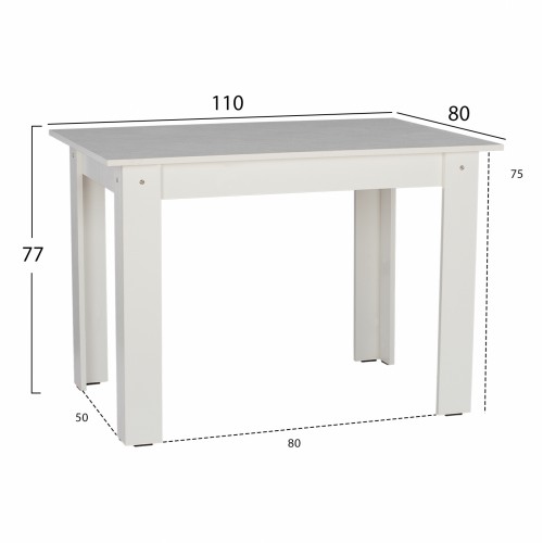 ΤΡΑΠΕΖΙ ΚΟΥΖΙΝΑΣ 110x80x77Υεκ. ΛΕΥΚΟ HM2428.03 Σαλόνι