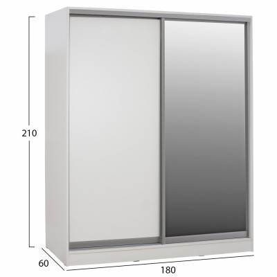 ΝΤΟΥΛΑΠΑ ΜΕ ΚΑΘΡΕΠΤΗ ADLER HM2437.03 ΜΕΛΑΜΙΝΗ ΛΕΥΚΗ 180x60x210Υεκ. ΝΤΟΥΛΑΠΑ ΜΕ ΚΑΘΡΕΠΤΗ ADLER HM2437.03 ΜΕΛΑΜΙΝΗ ΛΕΥΚΗ 180x60x210Υεκ.