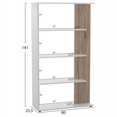 ΒΙΒΛΙΟΘΗΚΗ HARVEY HM8770 80X23X141 ΛΕΥΚΟ Έπιπλα Γραφείου ΒΙΒΛΙΟΘΗΚΗ HARVEY HM8770 80X23X141 ΛΕΥΚΟ Έπιπλα Γραφείου