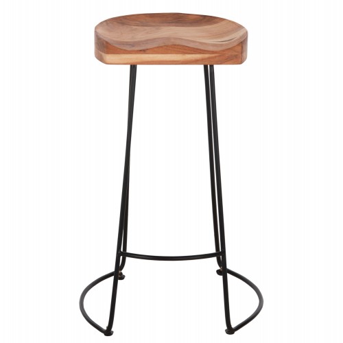 ΣΚΑΜΠΟ BAR RUNDRA ΑΠΟ ΜΑΣΙΦ ΞΥΛΟ ΑΚΑΚΙΑΣ 48x40χ76Υεκ. HM8363.11 Τραπεζαρία