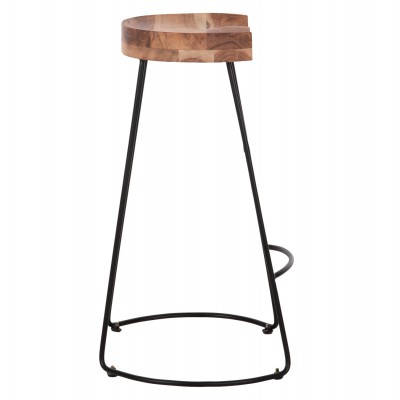 ΣΚΑΜΠΟ BAR RUNDRA ΑΠΟ ΜΑΣΙΦ ΞΥΛΟ ΑΚΑΚΙΑΣ 48x40χ76Υεκ. HM8363.11 Τραπεζαρία