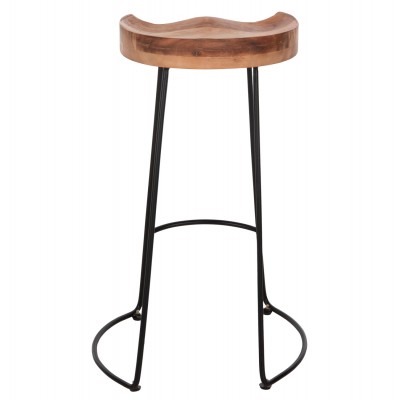 ΣΚΑΜΠΟ BAR RUNDRA ΑΠΟ ΜΑΣΙΦ ΞΥΛΟ ΑΚΑΚΙΑΣ 48x40χ76Υεκ. HM8363.11 Τραπεζαρία