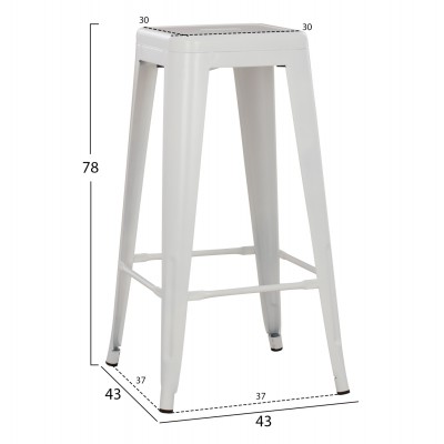 ΣΚΑΜΠΟ BAR MELITA HM8642.21 ΜΕΤΑΛΛΙΚΟ ΣΕ ΛΕΥΚΟ ΜΑΤ 43x43x78Υεκ. ΣΚΑΜΠΟ BAR MELITA HM8642.21 ΜΕΤΑΛΛΙΚΟ ΣΕ ΛΕΥΚΟ ΜΑΤ 43x43x78Υεκ.
