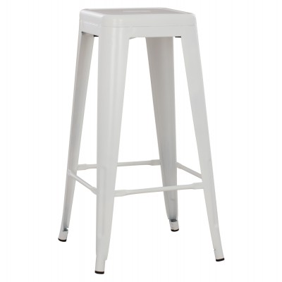 ΣΚΑΜΠΟ BAR MELITA HM8642.21 ΜΕΤΑΛΛΙΚΟ ΣΕ ΛΕΥΚΟ ΜΑΤ 43x43x78Υεκ.