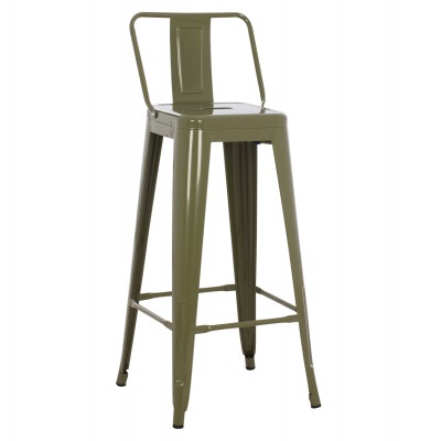 ΣΚΑΜΠΟ BAR ME ΠΛΑΤΗ MELITA HM8643.03 ΜΕΤΑΛΛΟ ΣΕ DARK OLIVE GREEN 43Χ43Χ100Υεκ.