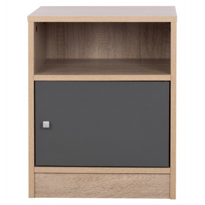 ΚΟΜΟΔΙΝΟ ΜΕΛΑΜΙΝΗΣ MALORY SONAMA-ΓΚΡΙ 40x40x50Yεκ.HM2205.04 Υπνοδωμάτιο