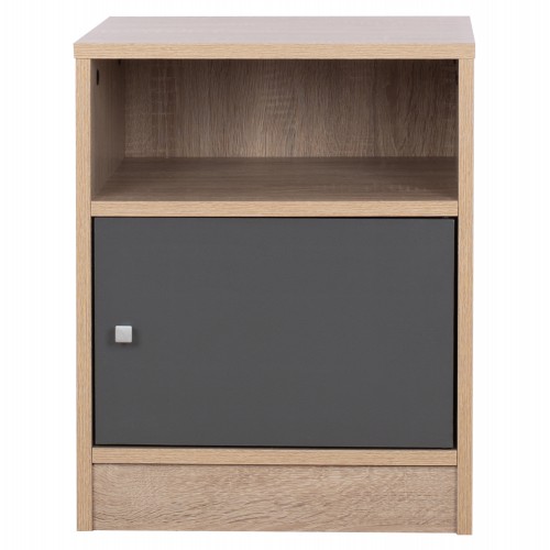 ΚΟΜΟΔΙΝΟ ΜΕΛΑΜΙΝΗΣ MALORY SONAMA-ΓΚΡΙ 40x40x50Yεκ.HM2205.04 Υπνοδωμάτιο