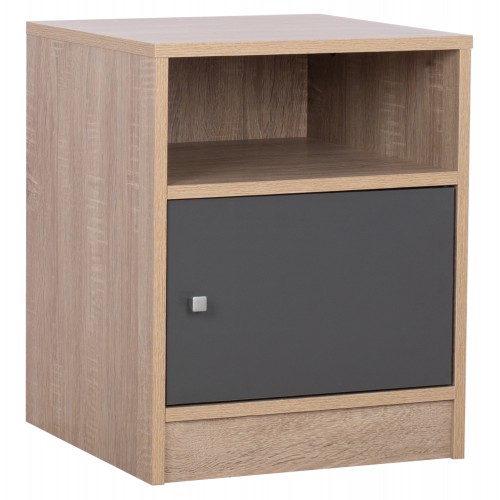 ΚΟΜΟΔΙΝΟ ΜΕΛΑΜΙΝΗΣ MALORY SONAMA-ΓΚΡΙ 40x40x50Yεκ.HM2205.04 Υπνοδωμάτιο