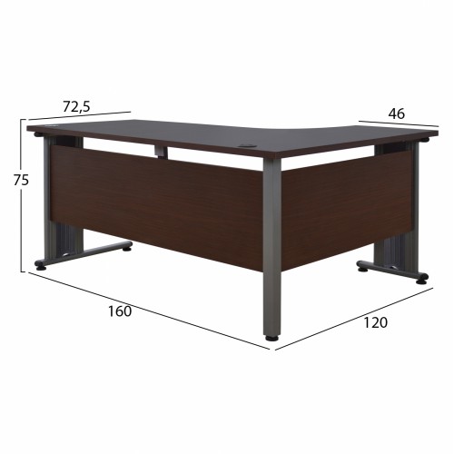 ΓΡΑΦΕΙΟ ΕΠΑΓΓΕΛΜΑΤΙΚΟ VALDEN HM2043.02L WENGE ΑΡΙΣΤΕΡΗ ΓΩΝΙΑ 160X120 Έπιπλα Γραφείου