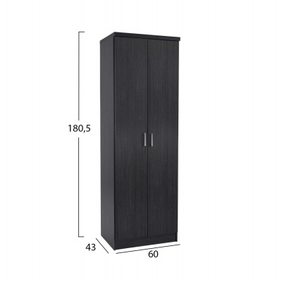 ΠΑΠΟΥΤΣΟΘΗΚΗ ΞΥΛΙΝΗ DAYANNA ΜΕ 6 ΡΑΦΙΑ 60X43X180.5εκ. ZEBRANO HM2379.01