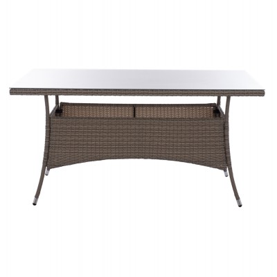 ΤΡΑΠΕΖΙ ΜΕΤΑΛΛΙΚΟ MINSK RATTAN ΓΚΡΙ HM5507.01 150x90x75Υ εκ. Εξωτερικού Χώρου
