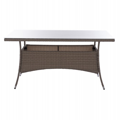 ΤΡΑΠΕΖΙ ΜΕΤΑΛΛΙΚΟ MINSK RATTAN ΓΚΡΙ HM5507.01 150x90x75Υ εκ. Εξωτερικού Χώρου