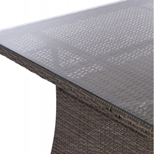 ΤΡΑΠΕΖΙ ΜΕΤΑΛΛΙΚΟ MINSK RATTAN ΓΚΡΙ HM5507.01 150x90x75Υ εκ. Εξωτερικού Χώρου