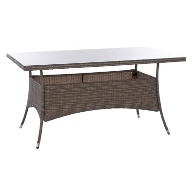 ΤΡΑΠΕΖΙ ΜΕΤΑΛΛΙΚΟ MINSK HM5507.01 WICKER ΓΚΡΙ 150x90x75Υεκ.