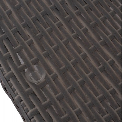 ΤΡΑΠΕΖΙ ΜΕΤΑΛΛΙΚΟ MINSK RATTAN ΓΚΡΙ HM5507.01 150x90x75Υ εκ. Εξωτερικού Χώρου
