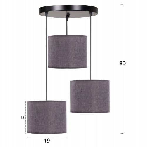ΦΩΤΙΣΤΙΚΟ ΟΡΟΦΗΣ HM7622.13 ΓΚΡΙ 19x15x80cm Διακόσμηση - Φωτισμός - Χαλιά
