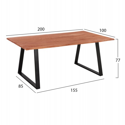 ΤΡΑΠΕΖΙ ΤΡΑΠΕΖΑΡΙΑΣ SOFIA SLIM HM8501.11 ΑΠΟ ΜΑΣΙΦ ΞΥΛΟ ΑΚΑΚΙΑΣ 200x100x77Υ εκ. Σαλόνι ΤΡΑΠΕΖΙ ΤΡΑΠΕΖΑΡΙΑΣ SOFIA SLIM HM8501.11 ΑΠΟ ΜΑΣΙΦ ΞΥΛΟ ΑΚΑΚΙΑΣ 200x100x77Υ εκ. Σαλόνι