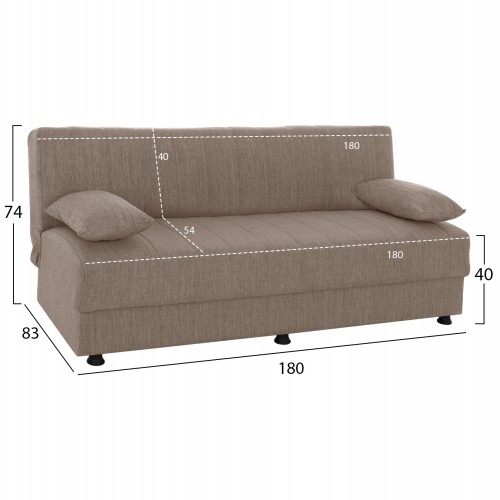 ΚΑΝΑΠΕΣ ΚΡΕΒΑΤΙ ANDRI ΤΡΙΘΕΣΙΟΣ ΜΠΕΖ HM3239.04 180x72x77 εκ. Σαλόνι ΚΑΝΑΠΕΣ ΚΡΕΒΑΤΙ ANDRI ΤΡΙΘΕΣΙΟΣ ΜΠΕΖ HM3239.04 180x72x77 εκ. Σαλόνι