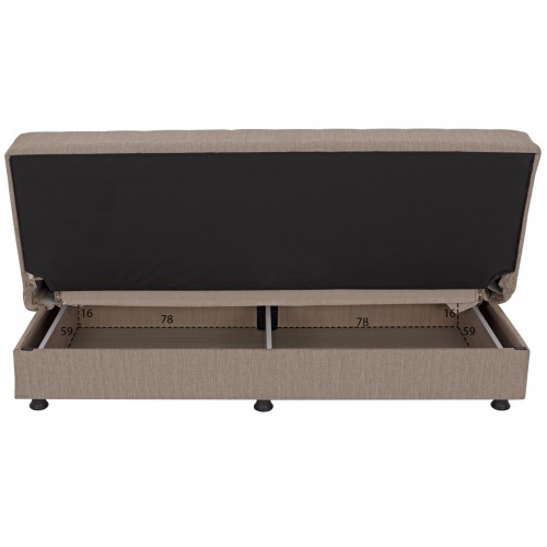 ΚΑΝΑΠΕΣ ΚΡΕΒΑΤΙ ANDRI ΤΡΙΘΕΣΙΟΣ ΜΠΕΖ HM3239.04 180x72x77 εκ. Σαλόνι ΚΑΝΑΠΕΣ ΚΡΕΒΑΤΙ ANDRI ΤΡΙΘΕΣΙΟΣ ΜΠΕΖ HM3239.04 180x72x77 εκ. Σαλόνι