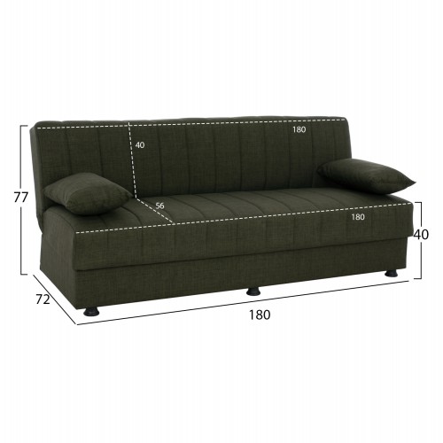 ΚΑΝΑΠΕΣ ΚΡΕΒΑΤΙ ANDRI ΤΡΙΘΕΣΙΟΣ DARK OLIVE HM3239.05 180x72x77 εκ. Σαλόνι ΚΑΝΑΠΕΣ ΚΡΕΒΑΤΙ ANDRI ΤΡΙΘΕΣΙΟΣ DARK OLIVE HM3239.05 180x72x77 εκ. Σαλόνι
