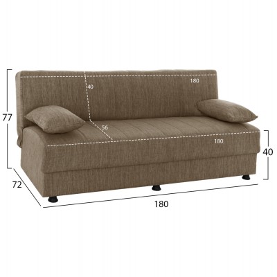 ΚΑΝΑΠΕΣ ΚΡΕΒΑΤΙ ANDRI ΤΡΙΘΕΣΙΟΣ ΚΑΦΕ HM3239.02 180x83x74Υεκ. ΚΑΝΑΠΕΣ ΚΡΕΒΑΤΙ ANDRI ΤΡΙΘΕΣΙΟΣ ΚΑΦΕ HM3239.02 180x83x74Υεκ.
