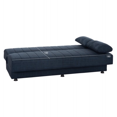 ΚΑΝΑΠΕΣ ΚΡΕΒΑΤΙ ANDRI ΤΡΙΘΕΣΙΟΣ ΜΠΛΕ HM3239.07 180x72x77 εκ. Σαλόνι