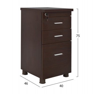 ΣΕΤ ΓΡΑΦΕΙΟΥ 3ΤΜΧ ΣΕ ΧΡΩΜΑ WENGE HM10203.02L Έπιπλα Γραφείου