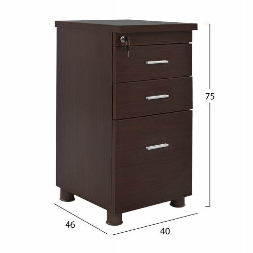 ΣΕΤ ΓΡΑΦΕΙΟΥ 3ΤΜΧ ΣΕ ΧΡΩΜΑ WENGE HM10203.02L Έπιπλα Γραφείου