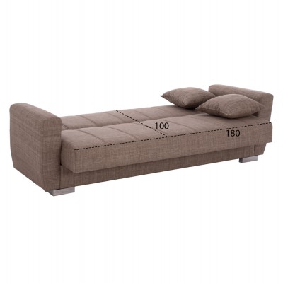 ΚΑΝΑΠΕΣ ΚΡΕΒΑΤΙ POLYA ΤΡΙΘΕΣΙΟΣ ΚΑΦΕ HM3240.02 215x80x77 εκ. Σαλόνι ΚΑΝΑΠΕΣ ΚΡΕΒΑΤΙ POLYA ΤΡΙΘΕΣΙΟΣ ΚΑΦΕ HM3240.02 215x80x77 εκ. Σαλόνι