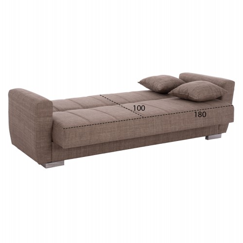 ΚΑΝΑΠΕΣ ΚΡΕΒΑΤΙ POLYA ΤΡΙΘΕΣΙΟΣ ΚΑΦΕ HM3240.02 215x80x77 εκ. Σαλόνι ΚΑΝΑΠΕΣ ΚΡΕΒΑΤΙ POLYA ΤΡΙΘΕΣΙΟΣ ΚΑΦΕ HM3240.02 215x80x77 εκ. Σαλόνι