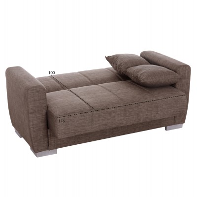 ΚΑΝΑΠΕΣ ΚΡΕΒΑΤΙ POLYA ΔΙΘΕΣΙΟΣ ΚΑΦΕ HM3241.02 150x84x88 εκ. Σαλόνι