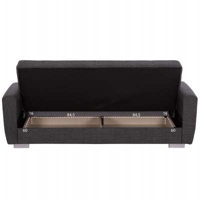 ΚΑΝΑΠΕΣ ΚΡΕΒΑΤΙ POLYA ΤΡΙΘΕΣΙΟΣ HM3240.03 ΓΚΡΙ 215x80x77 εκ. Σαλόνι ΚΑΝΑΠΕΣ ΚΡΕΒΑΤΙ POLYA ΤΡΙΘΕΣΙΟΣ HM3240.03 ΓΚΡΙ 215x80x77 εκ. Σαλόνι