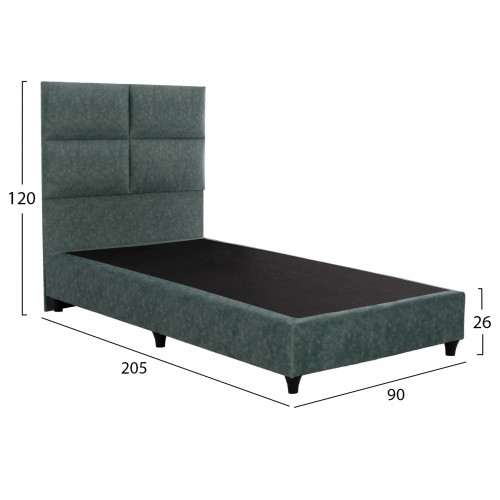 ΚΡΕΒΑΤΙ MILO ΑΠΟ ΠΡΑΣΙΝΟ ΥΦΑΣΜΑ τύπου NUBUCK HM652.27 ΓΙΑ ΣΤΡΩΜΑ 90x200 εκ. Υπνοδωμάτιο ΚΡΕΒΑΤΙ MILO ΑΠΟ ΠΡΑΣΙΝΟ ΥΦΑΣΜΑ τύπου NUBUCK HM652.27 ΓΙΑ ΣΤΡΩΜΑ 90x200 εκ. Υπνοδωμάτιο