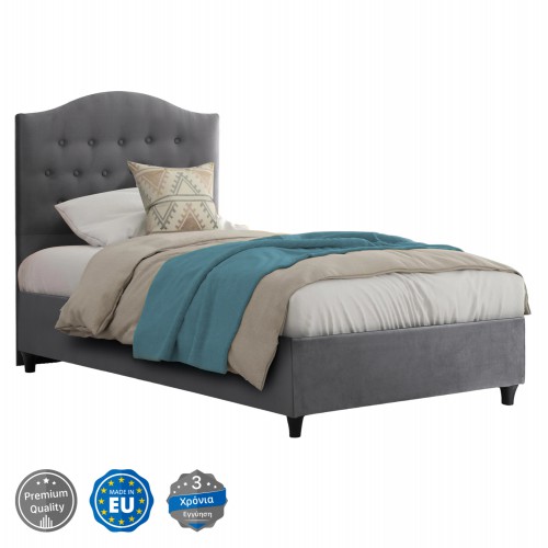 ΚΡΕΒΑΤΙ MALENA ΑΠΟ ΓΚΡΙ ΒΕΛΟΥΔΟ HM651.10 ΓΙΑ ΣΤΡΩΜΑ 90x200 εκ. Υπνοδωμάτιο ΚΡΕΒΑΤΙ MALENA ΑΠΟ ΓΚΡΙ ΒΕΛΟΥΔΟ HM651.10 ΓΙΑ ΣΤΡΩΜΑ 90x200 εκ. Υπνοδωμάτιο