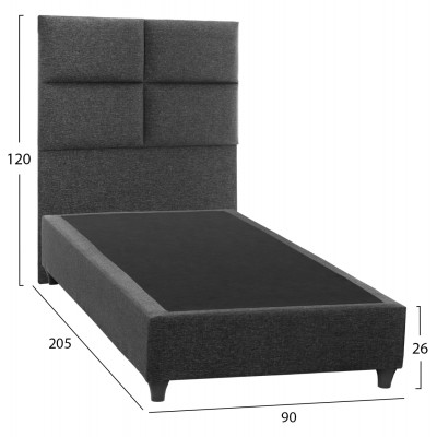 ΚΡΕΒΑΤΙ MILO ΑΠΟ ΓΚΡΙ ΥΦΑΣΜΑ HM652.01 ΓΙΑ ΣΤΡΩΜΑ 90x200 εκ. Υπνοδωμάτιο ΚΡΕΒΑΤΙ MILO ΑΠΟ ΓΚΡΙ ΥΦΑΣΜΑ HM652.01 ΓΙΑ ΣΤΡΩΜΑ 90x200 εκ. Υπνοδωμάτιο
