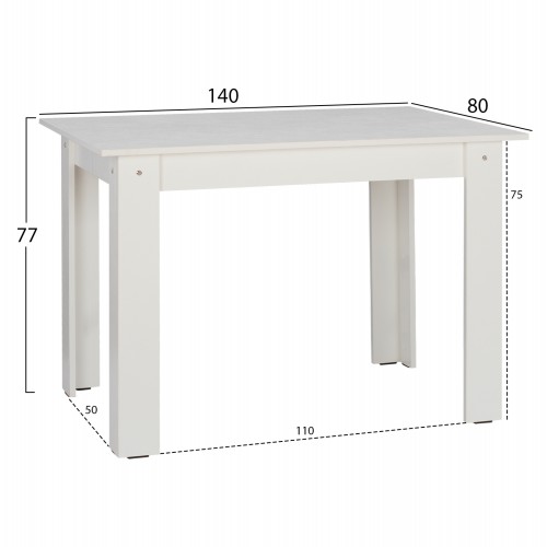 ΤΡΑΠΕΖΙ ΚΟΥΖΙΝΑΣ KELVIN 140x80x77Υεκ. ΛΕΥΚΟ HM2429.03 Σαλόνι ΤΡΑΠΕΖΙ ΚΟΥΖΙΝΑΣ KELVIN 140x80x77Υεκ. ΛΕΥΚΟ HM2429.03 Σαλόνι