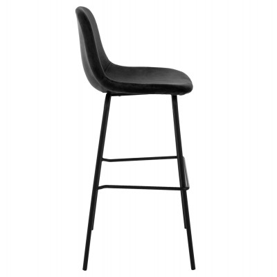 ΣΚΑΜΠΟ VINCENT ΒΕΛΟΥΔΟ ΜΑΥΡΟ ΜΕΤΑΛΛΙΚΟ ΣΚΕΛΕΤΟ HM8579.14 56,5Χ47Χ106 εκ. Τραπεζαρία